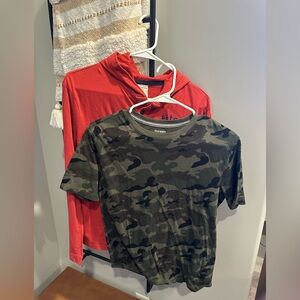 Abercrombie Kids Hooded Shirt and Old Navy Camo Shirt